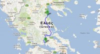 Harta Grecia traseu masina