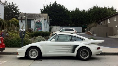 Porsche tunat alb ciudat