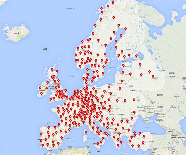 Retea Supercharger Tesla in Europa pentru 2016